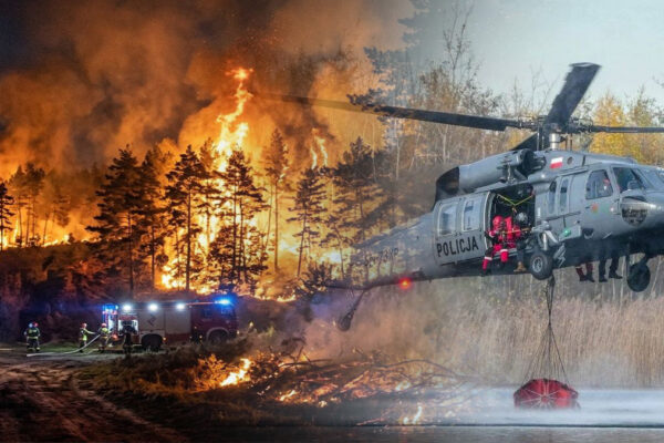 pożar lasu Kozaki – Pożar lasu Kozaki: 400 strażaków walczy z ogniem, zginął pilot Dromadera